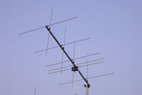 145 MHz,  2 * 5 Elemente Kreuz Yagi-Antenne